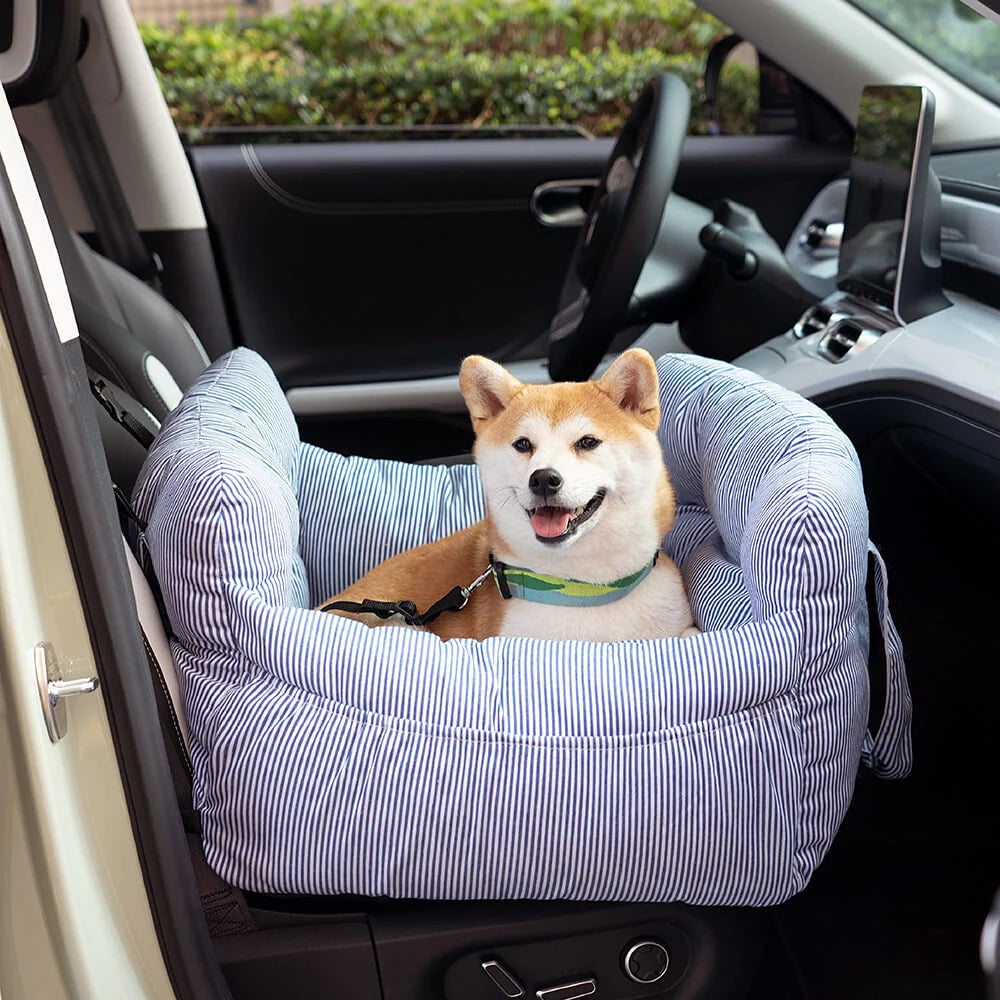 Dog Car Seat Bolster Support Non-Slip Base & Removable Cover