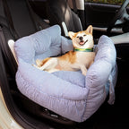 Dog Car Seat Bolster Support Non-Slip Base & Removable Cover
