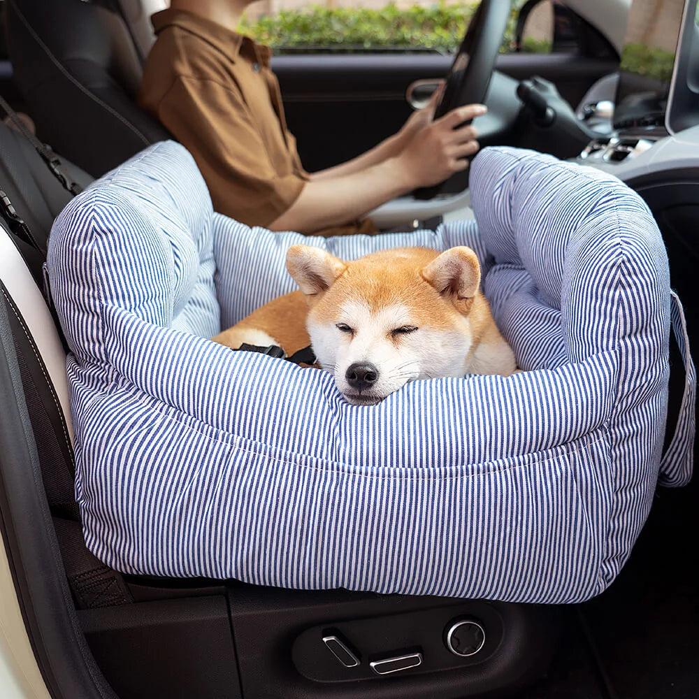 Dog Car Seat Bolster Support Non-Slip Base & Removable Cover