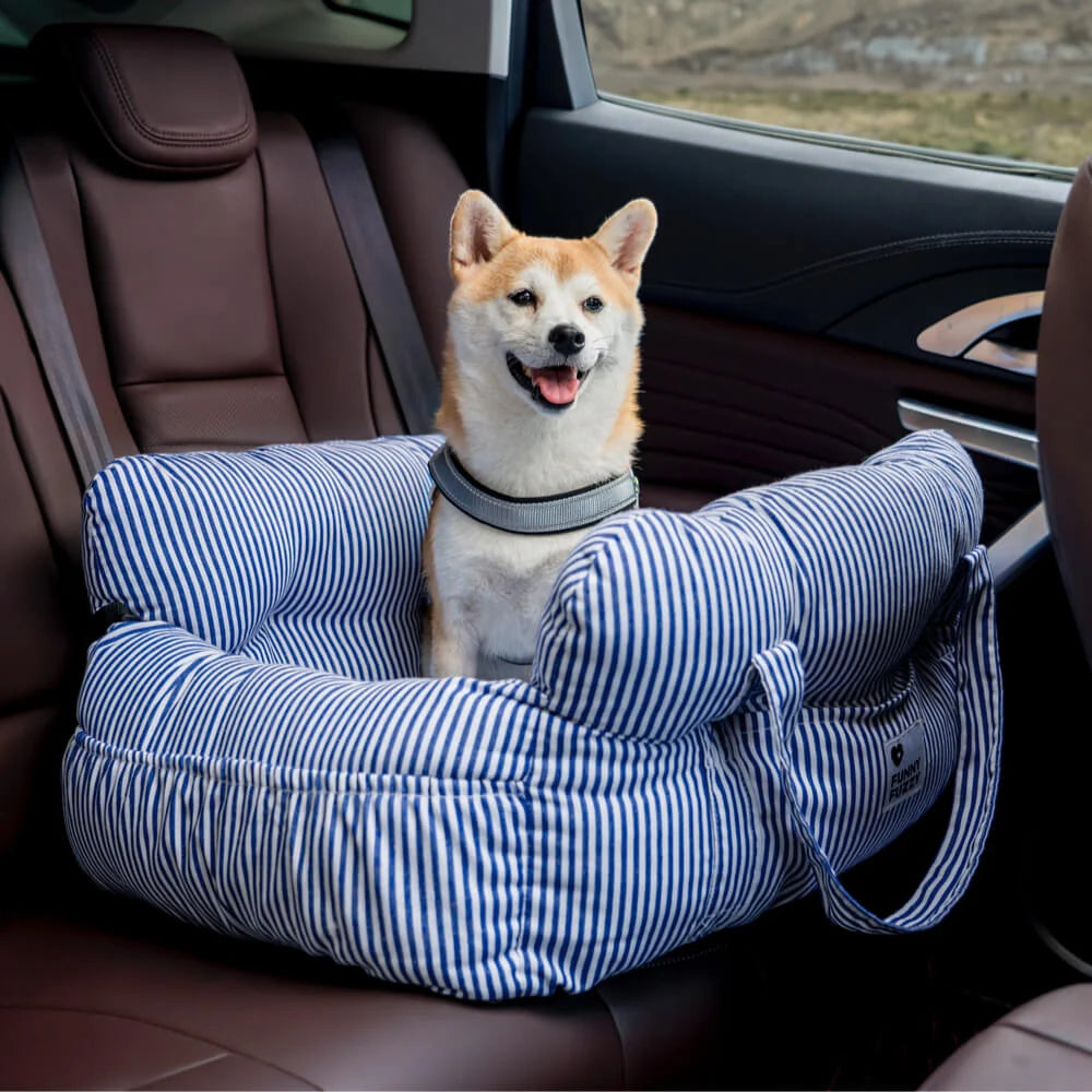 Dog Car Seat Bolster Support Non-Slip Base & Removable Cover