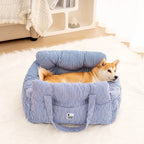 Dog Car Seat Bolster Support Non-Slip Base & Removable Cover
