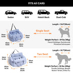 Dog Car Seat Bolster Support Non-Slip Base & Removable Cover
