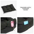 Dog Car Seat Bolster Support Non-Slip Base & Removable Cover