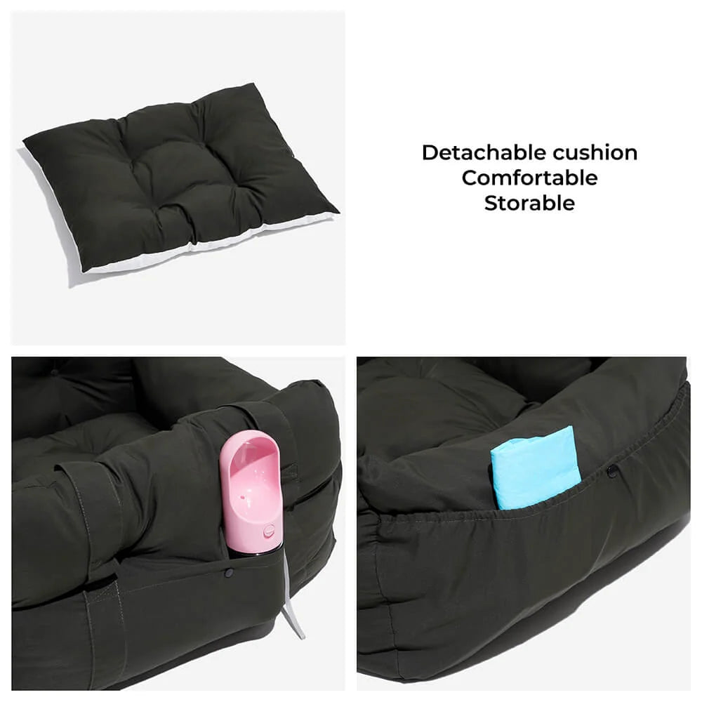 Dog Car Seat Booster Safety Straps & Washable Cover