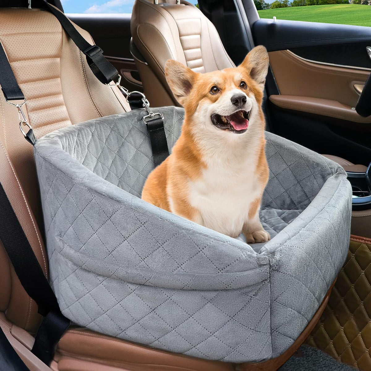 Dog Car Seat Built-In Safety Belt Removable Washable Cover