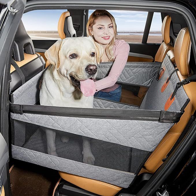 Dog Car Seat Cover Memory Foam Waterproof Reinforced Sides