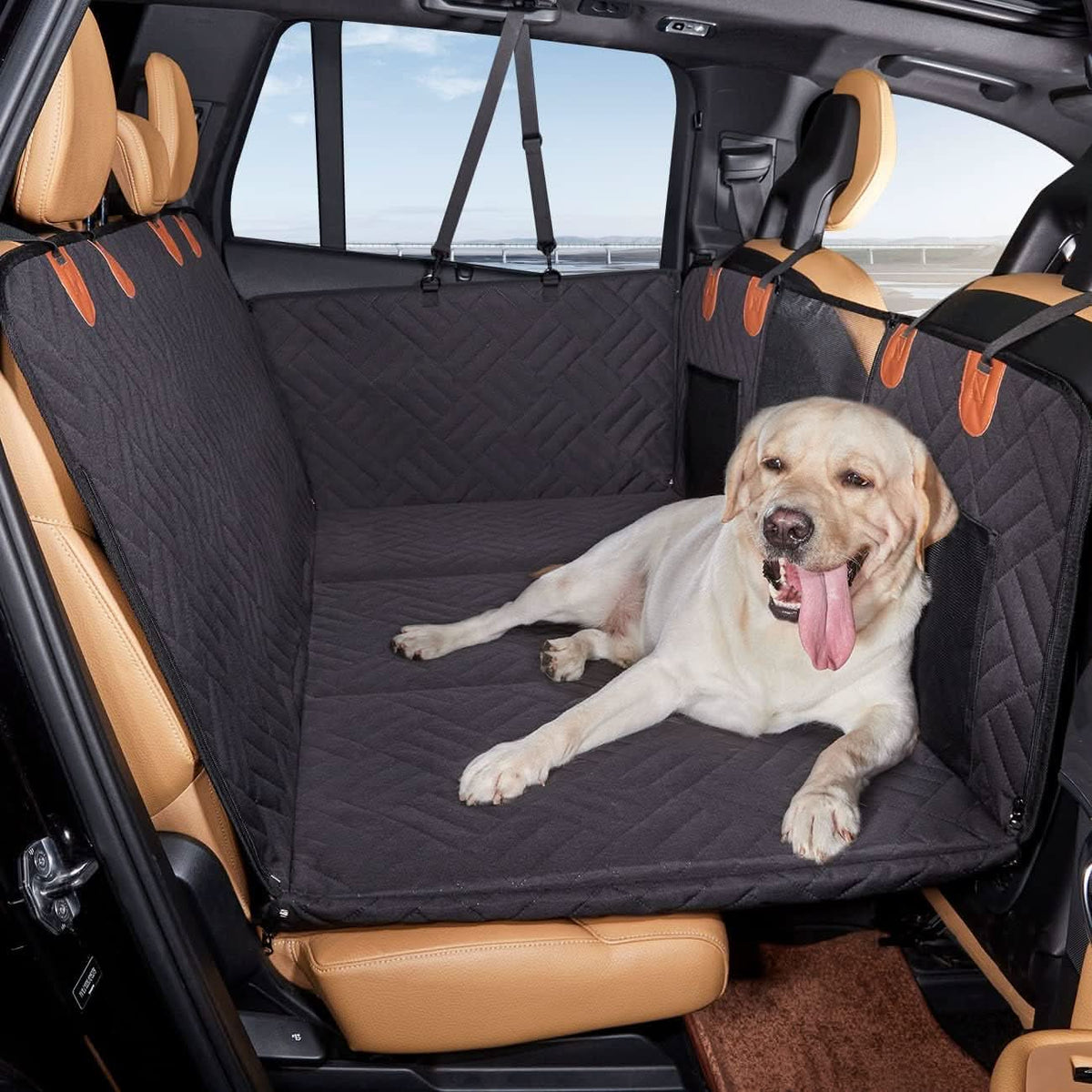Dog Car Seat Cover Water-Repellent Tear-Resistant Non-Slip Backing