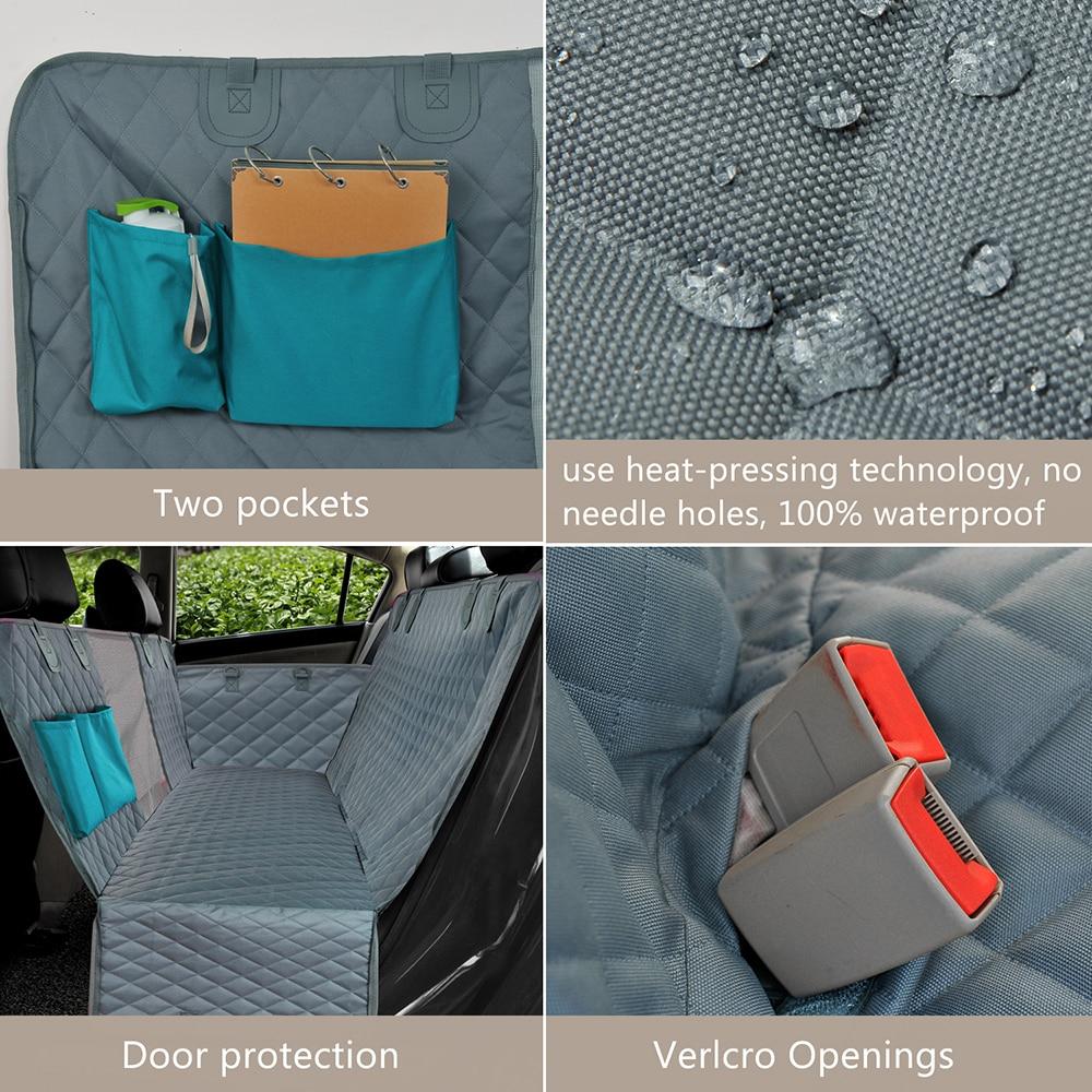 Dog Car Seat Cover Waterproof Non-Slip Safety Clips