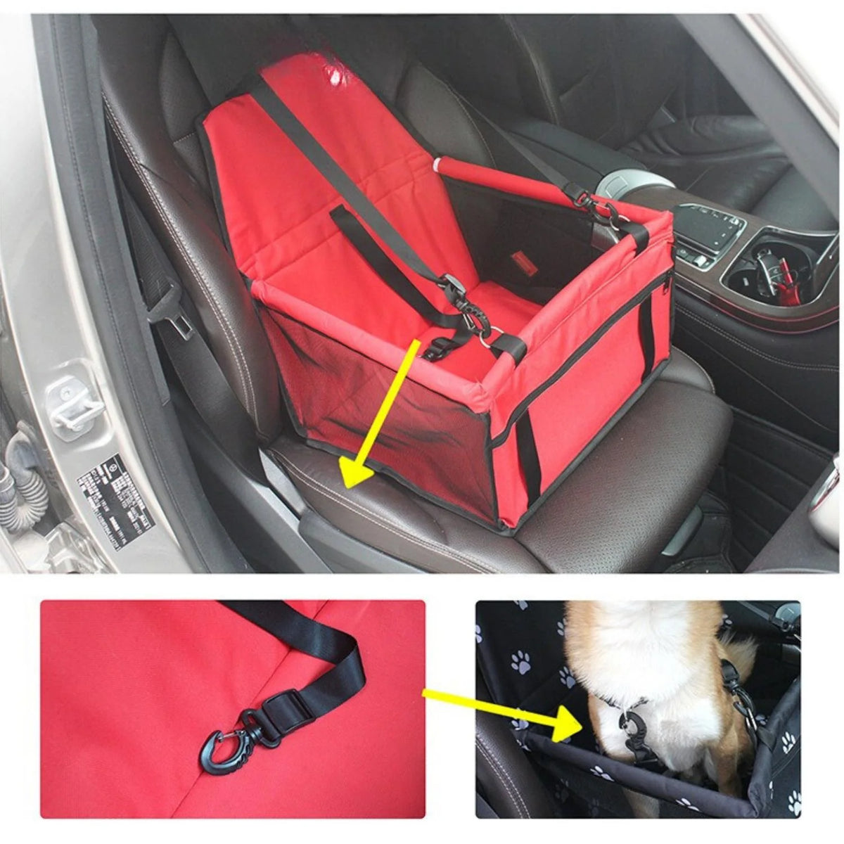 Dog Car Seat Elevated Waterproof Anti-Slip