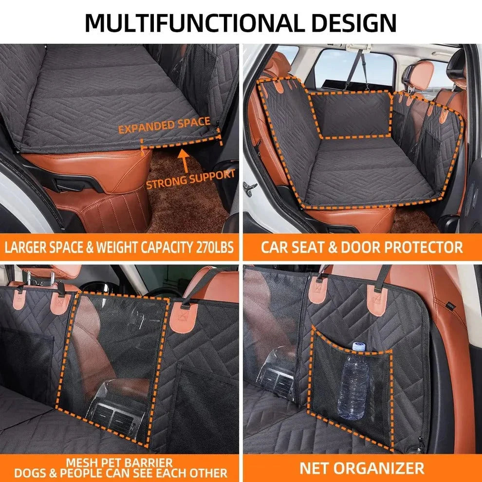 Dog Car Seat Extender Rigid Base & Waterproof Cover