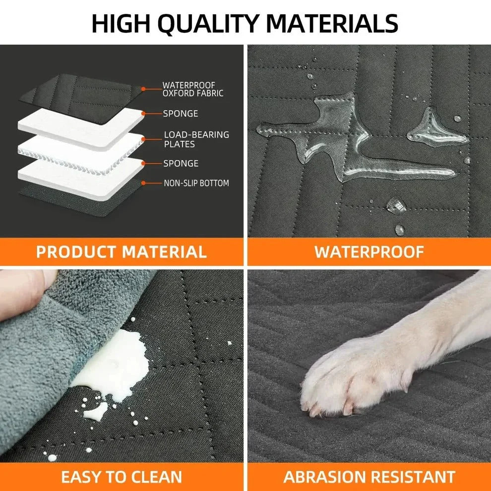 Dog Car Seat Extender Rigid Base & Waterproof Cover