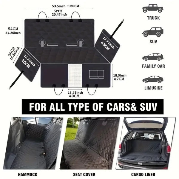 Dog Car Seat Extender Spacious Water-Resistant & Scratch-Proof