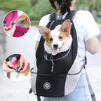 Dog Carrier Backpack Breathable Mesh Peek Window Oxford Cloth