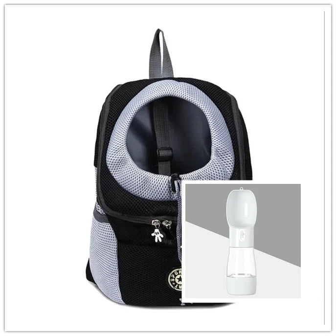 Dog Carrier Backpack Breathable Mesh Peek Window Oxford Cloth