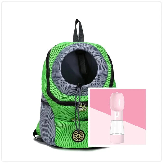 Dog Carrier Backpack Breathable Mesh Peek Window Oxford Cloth