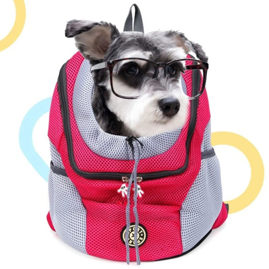 Dog Carrier Backpack Breathable Mesh Peek Window Oxford Cloth