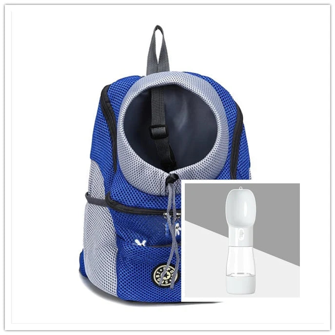 Dog Carrier Backpack Breathable Mesh Peek Window Oxford Cloth