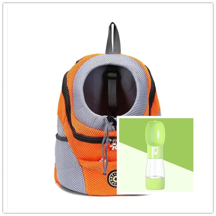 Dog Carrier Backpack Breathable Mesh Peek Window Oxford Cloth