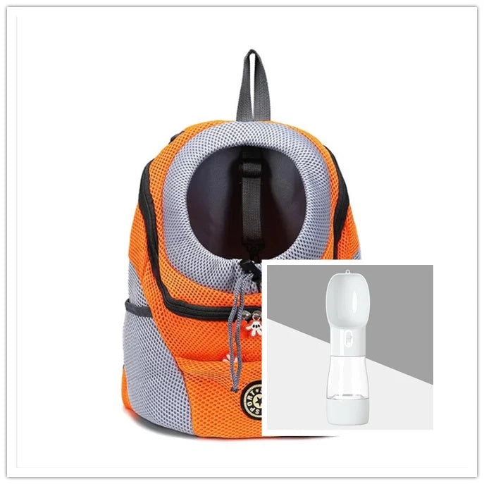 Dog Carrier Backpack Breathable Mesh Peek Window Oxford Cloth