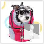 Dog Carrier Backpack Breathable Mesh Peek Window Oxford Cloth