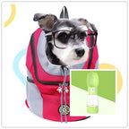 Dog Carrier Backpack Breathable Mesh Peek Window Oxford Cloth