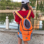 Dog Carrier Backpack Breathable Mesh Peek Window Oxford Cloth