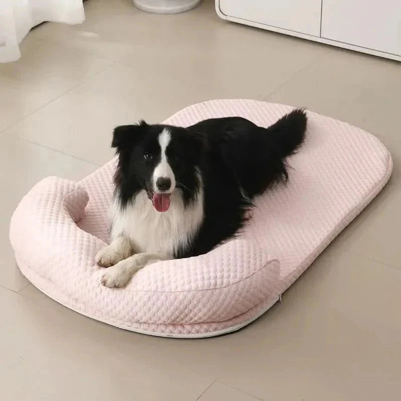 Dog & Cat Bed Cooling Silk Foam Filling & Washable Cover
