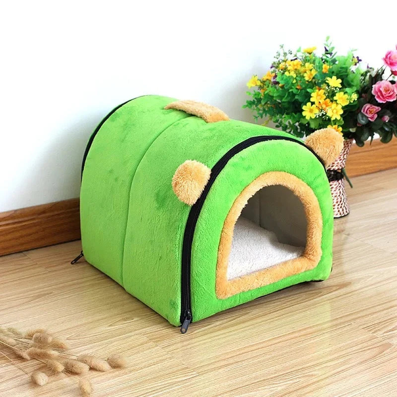 Dog & Cat Bed Enclosed Thick Suede Three Sizes