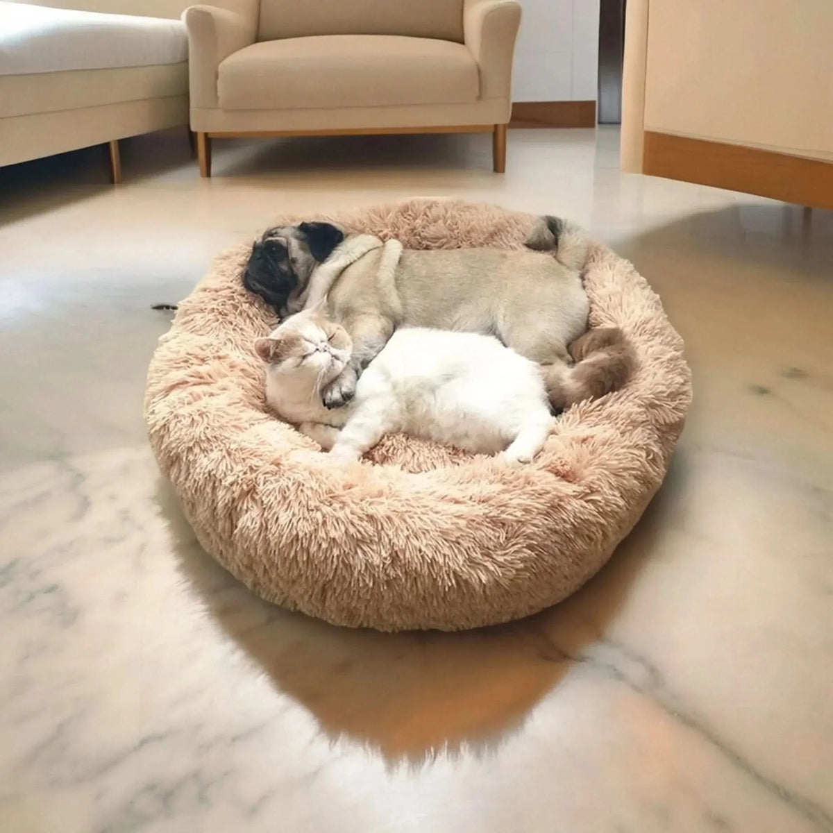 Dog & Cat Bed Plush Corduroy Machine Washable