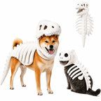Dog & Cat Costume 3D Skeleton Hood Stretch Plush
