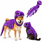 Dog & Cat Costume 3D Skeleton Hood Stretch Plush