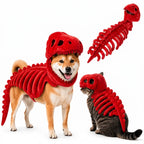 Dog & Cat Costume 3D Skeleton Hood Stretch Plush