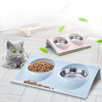 Dog & Cat Double Bowl Stainless Steel & BPA-Free