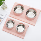 Dog & Cat Double Bowl Stainless Steel & BPA-Free