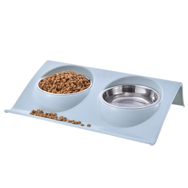 Dog & Cat Double Bowl Stainless Steel & BPA-Free