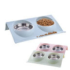 Dog & Cat Double Bowl Stainless Steel & BPA-Free