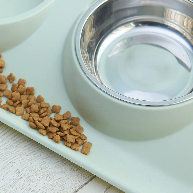Dog & Cat Double Bowl Stainless Steel & BPA-Free