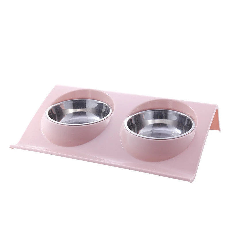 Dog & Cat Double Bowl Stainless Steel & BPA-Free