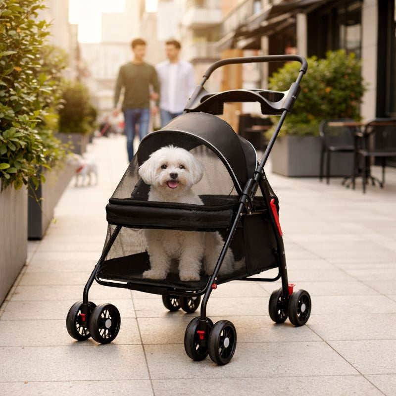 Dog & Cat Stroller Foldable Lightweight Breathable Mesh