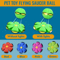 Dog & Cat Toy Auto-Transforming Frisbee-To-Ball Motion-Activated LED