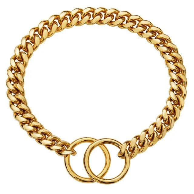 Dog Chain Collar 316L Stainless Cuban Link