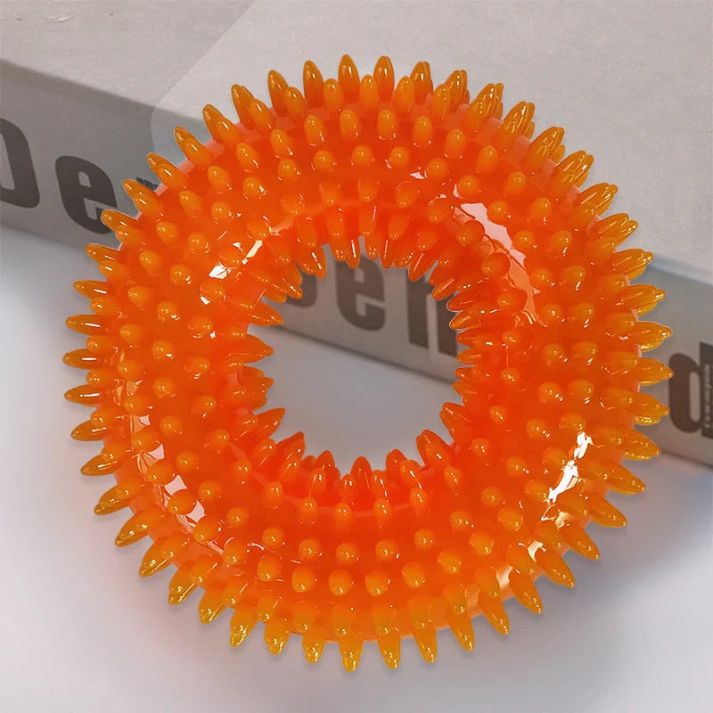 Dog Chew Ball Durable Spiky Squeaky
