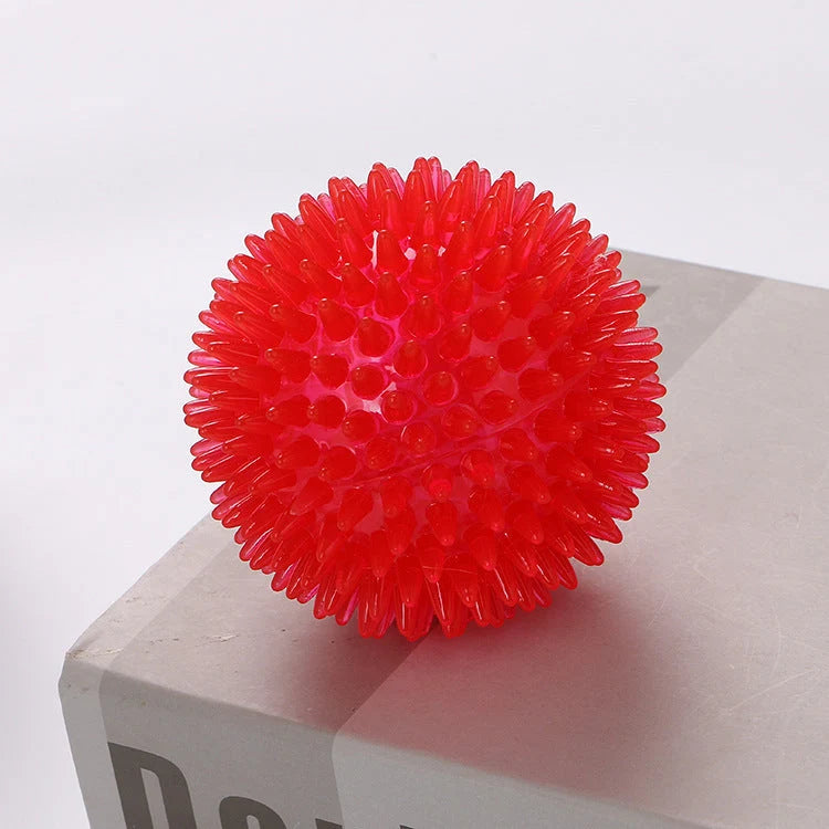 Dog Chew Ball Durable Spiky Squeaky