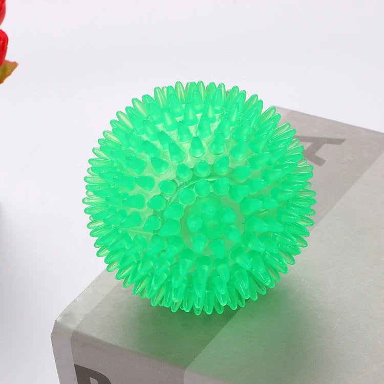 Dog Chew Ball Durable Spiky Squeaky