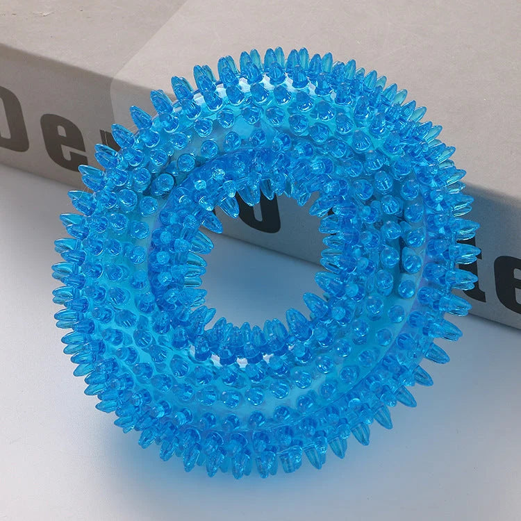 Dog Chew Ball Durable Spiky Squeaky
