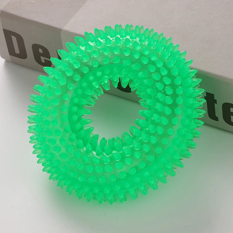 Dog Chew Ball Durable Spiky Squeaky