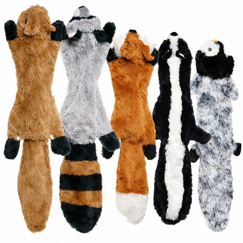Dog Chew Toy Durable Fleece Mess-Free Squeaker & Crinkle