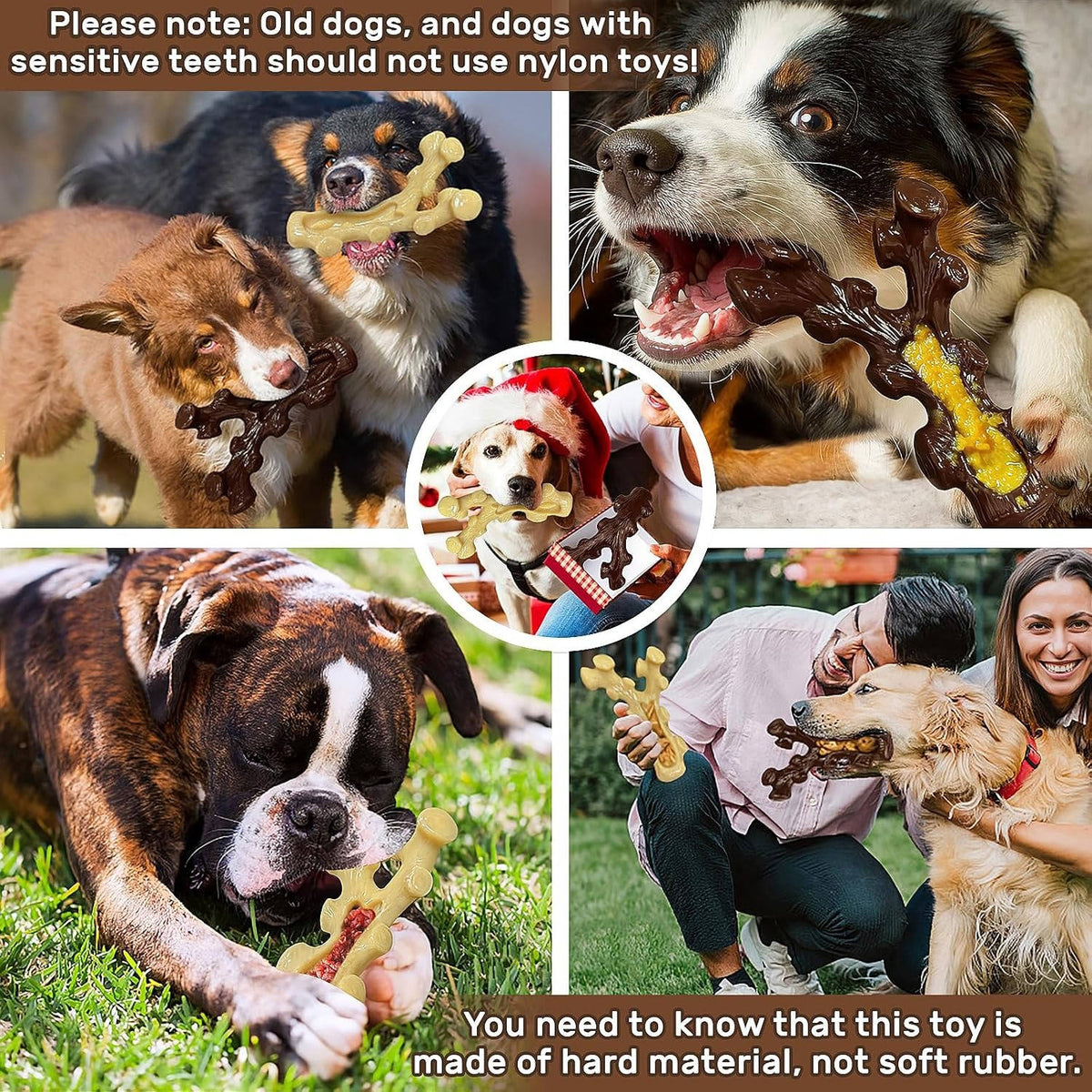 Dog Chew Toy Heavy Duty Nylon Textured Grooves