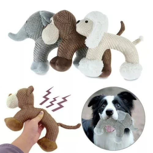 Dog Chew Toy Plush Built-In Squeaker Dental Care