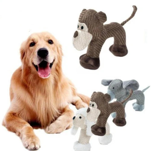 Dog Chew Toy Plush Built-In Squeaker Dental Care
